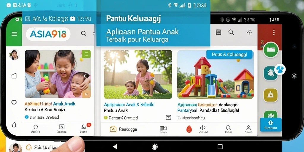 Antarmuka aplikasi ASIA918 untuk pemantauan anak yang intuitif dan menarik.