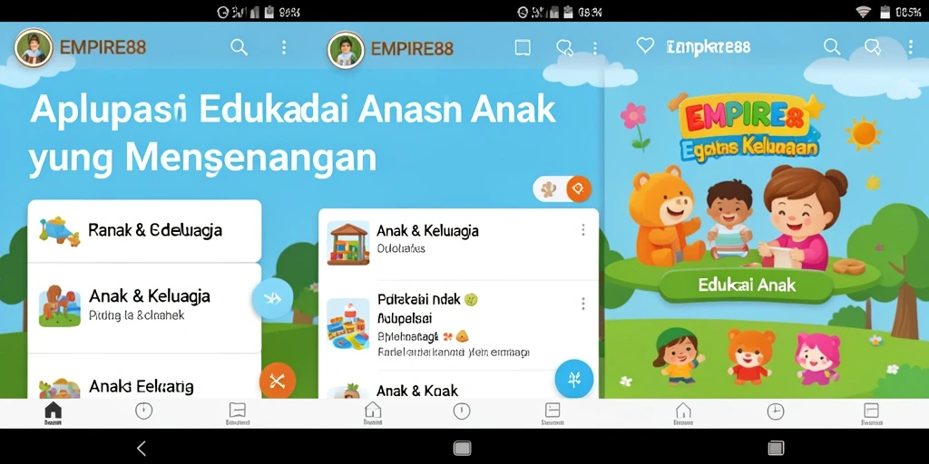 Antarmuka Edukasi Anak yang interaktif dan ceria.