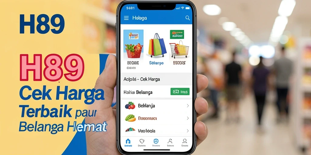 Tampilan antarmuka H89 yang sederhana dan mudah digunakan untuk cek harga.