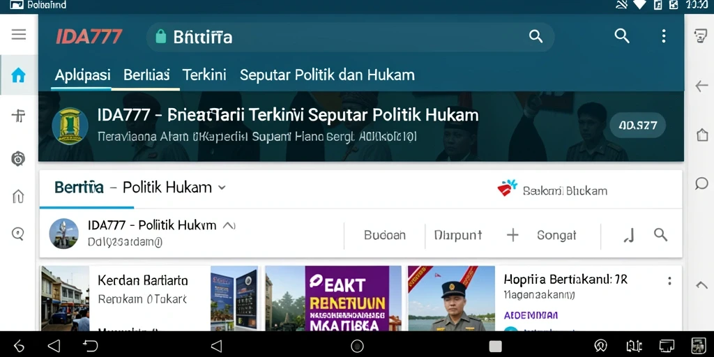 Tampilan antarmuka IDA777 yang informatif dan responsif.