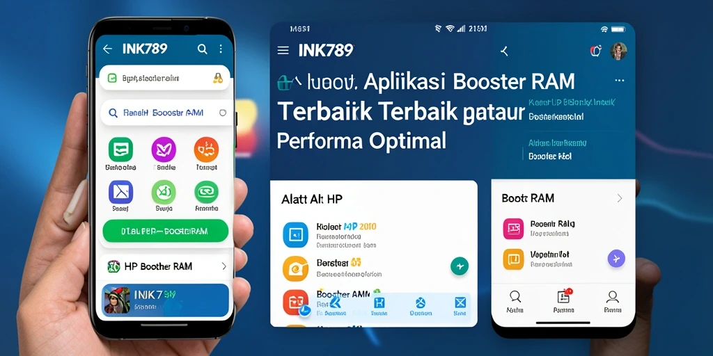 Tampilan antarmuka aplikasi INK789 untuk optimasi RAM.