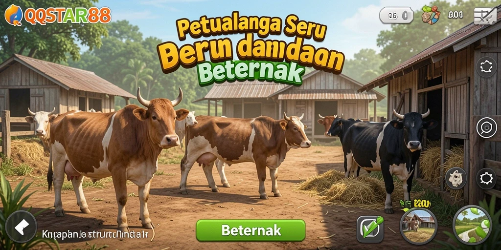 Antarmuka game Beternak QQSTAR88 yang menarik dan interaktif.