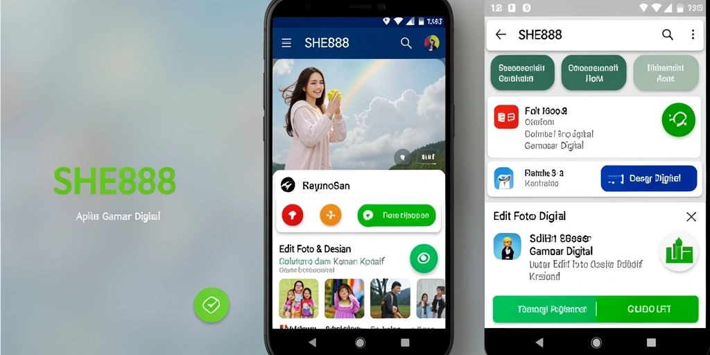Antarmuka SHE888 yang ramah pengguna dengan berbagai fitur desain.