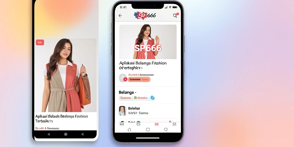 Antarmuka SP666 menampilkan berbagai pilihan produk fashion yang menarik.