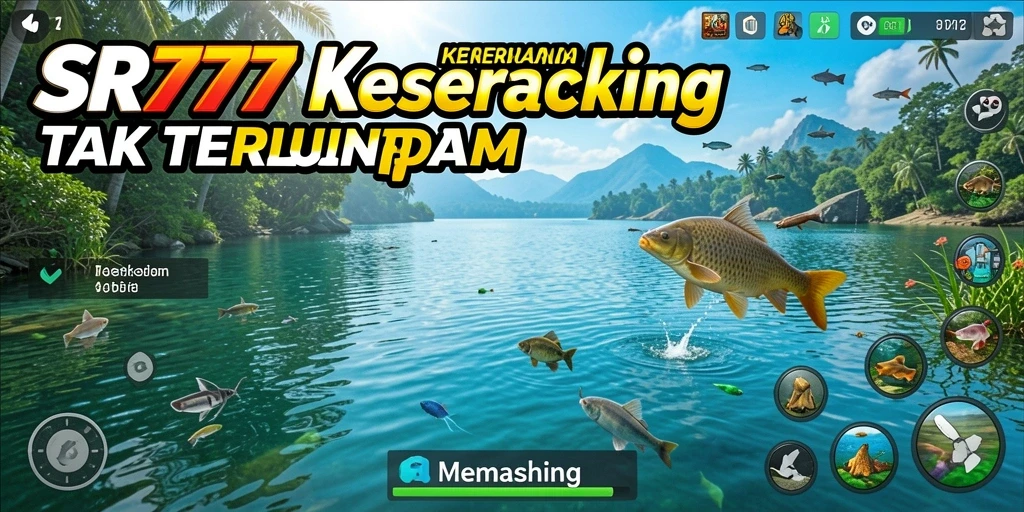 Tampilan antarmuka SR777 dengan fitur memancing yang menarik.