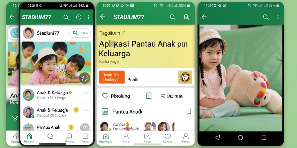 Antarmuka STADIUM77 yang intuitif untuk pemantauan anak.
