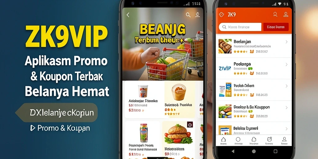 Antarmuka menarik ZK9VIP menampilkan berbagai kupon dan diskon.