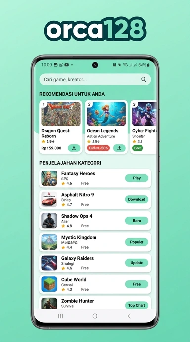 Aplikasi Populer & Kanal Uji di orca128 — Tempat Akses Terbaik