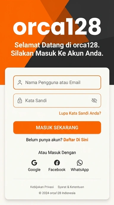 Login Akun orca128 untuk Pengguna Android Indonesia